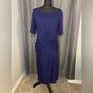 135. Pure Collection Faux Wrap Dress, Size 18, EUC